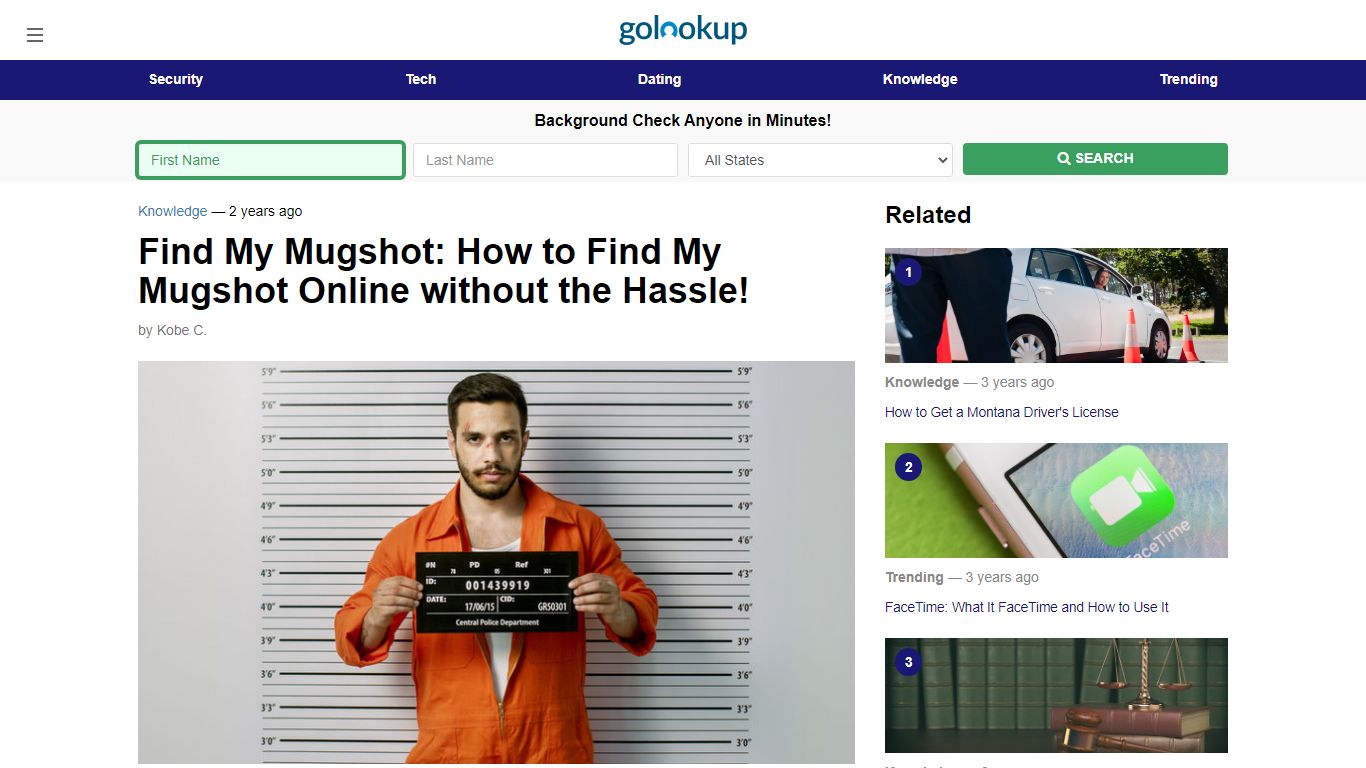 Find My Mugshot, Find Mugshot, Find My Mugshot Online - GoLookUp